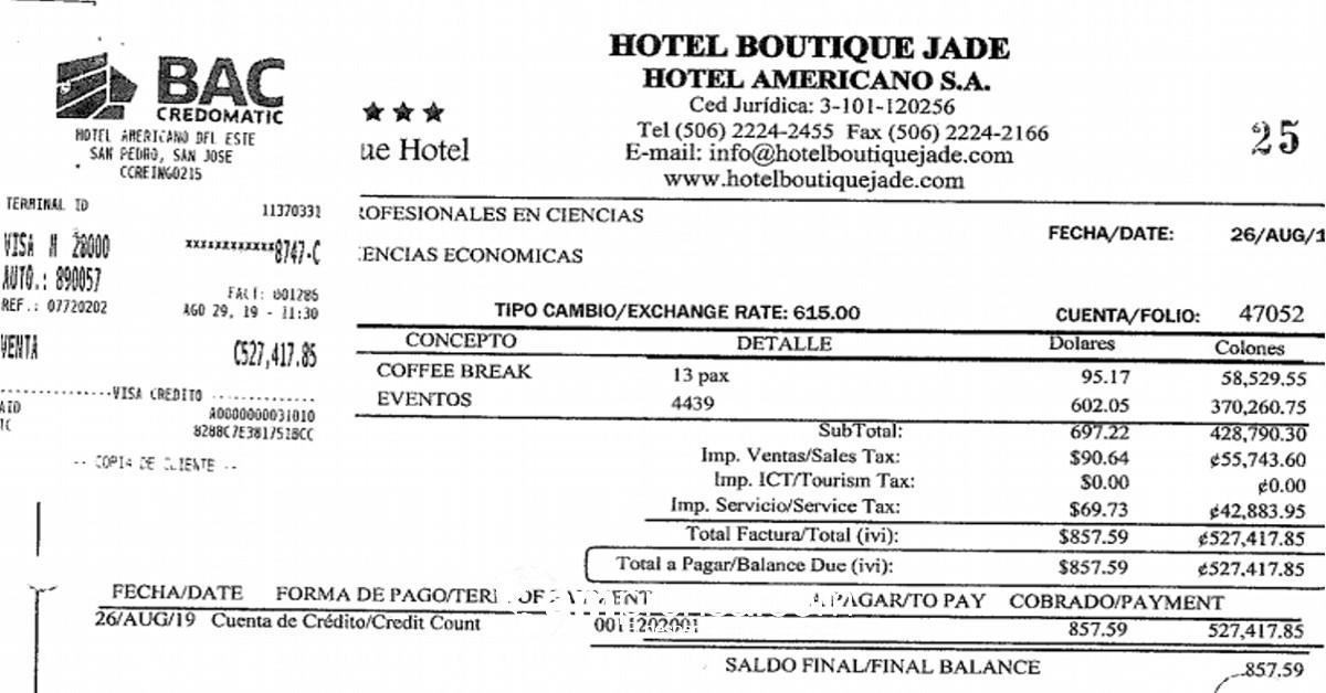 Cenas costosas, ropa de boutique y hotel de lujo se pagó con tarjeta corporativa del Colegio de Ciencias Económicas