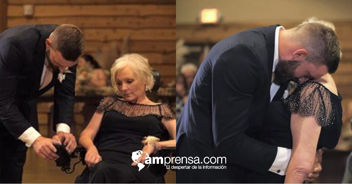 Emotivo video de un hijo bailando en su boda con su madre con ELA se hace viral