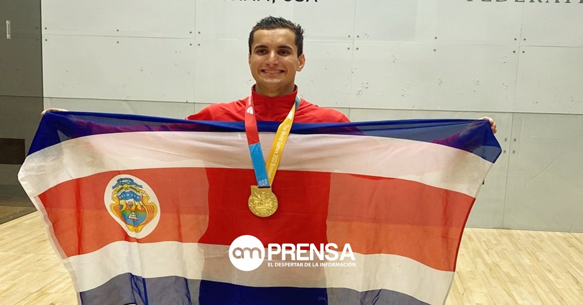 Andrés Acuña deja al país en alto tras ganar oro en ráquetbol de los World Games