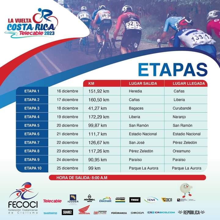 ¡Cuenta regresiva! La Vuelta a Costa Rica iniciará este sábado